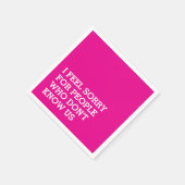 Lustig Sarkastisch Rosa Serviette (Ecke)