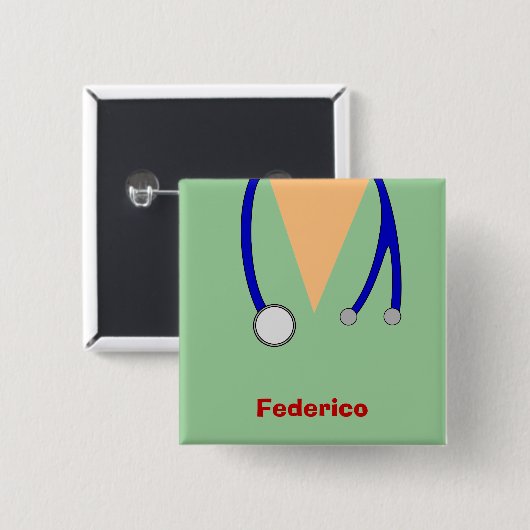 Lustig scheuert Krankenschwester-wunderlichen Button (Vorne & Hinten)