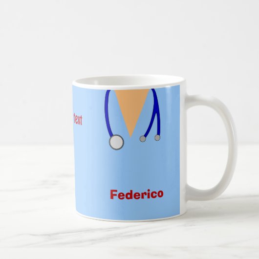 Lustig scheuert Krankenschwester-wunderlichen Kaffeetasse (Rechts)