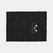 Lustig Schwarz Katzen Kit-Tea Grafik Fleecedecke (Vorderseite (Horizontal))