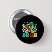 Lustig sechs sieben 67 bruh 6 7 Puzzle Autismus Button (Vorne & Hinten)