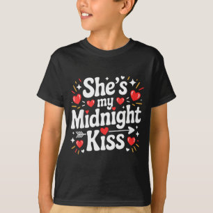 Lustig Sie ist mein Mitternachts-Kuss Valentinstag T-Shirt