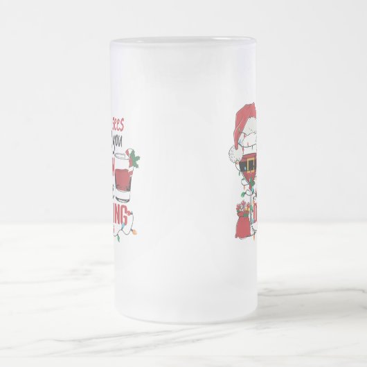 lustig sieht man, wie man Weihnachten trinkt Mattglas Bierglas (Mittel)
