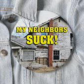 Lustig sind zum Kotzen meine Nachbarn Button (Beispiel)