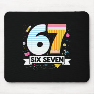 Lustig Six Seven 67 Gen Alpha Slang 6 7 Meme Lehre Mousepad
