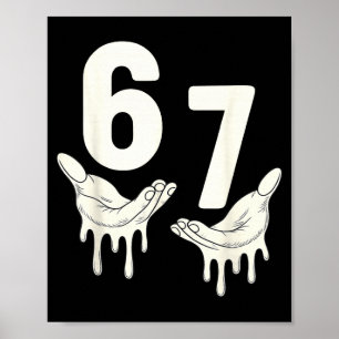 Lustig Six Seven 6 7 Lustig 67 Gen Alpha Slang 6-7 Poster