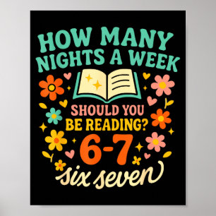 Lustig Six Seven 6 7 Meme Lehrer Design Für Männer Poster