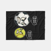 Lustig Softll Fußball Mädchen Frauen Tochter Sie L Fleecedecke (Vorderseite (Horizontal))
