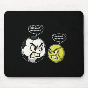 Lustig Softll Fußball Mädchen Frauen Tochter Sie L Mousepad