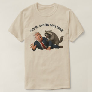 Lustig, Sogar Mein Waschbär Liebt Trump 2024 Anti- T-Shirt