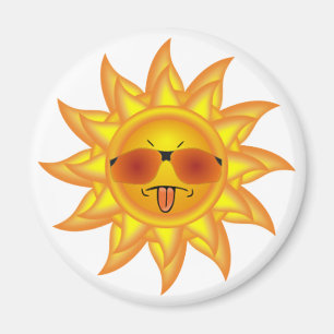 Lustig, Sommer-Hitze, Sonnenschein - zu heiße Magnet