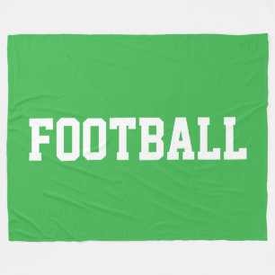 Lustig Sportlich Weiße FOOTBALL Schrift auf strahl Fleecedecke