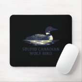 Lustig Süß Dumm Kanadischer Wolf Vogel Loon Mousepad (Mit Mouse)