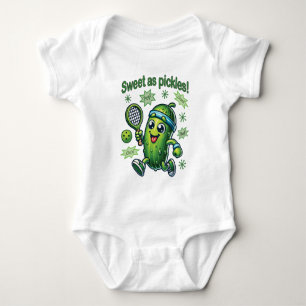 Lustig Süß wie Gurken Pickleball Baby Strampler