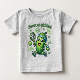 Lustig Süß wie Gurken Pickleball Baby T-shirt
