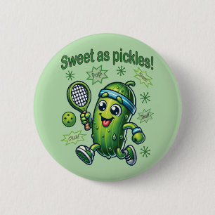 Lustig Süß wie Gurken Pickleball Button