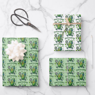 Lustig Süß wie Gurken Pickleball Geschenkpapier Set