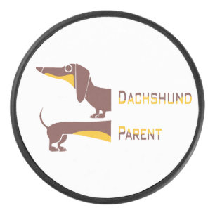 Lustig süßer Dachshund für langes Hunde-Elternteil Eishockey Puck