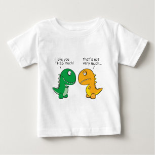Lustig-t-Rex-klein-ArmCartoon Baby T-shirt
