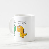 Lustig-t-Rex-klein-ArmCartoon Kaffeetasse (Vorderseite Links)