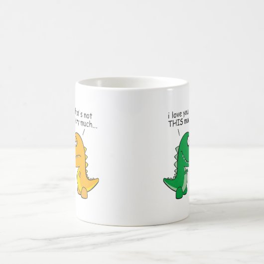 Lustig-t-Rex-klein-ArmCartoon Kaffeetasse (Mittel)