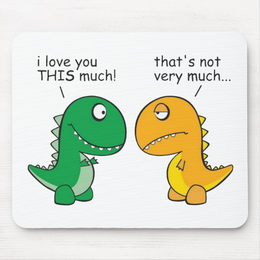 Lustig-t-Rex-klein-ArmCartoon Mousepad (Vorne)
