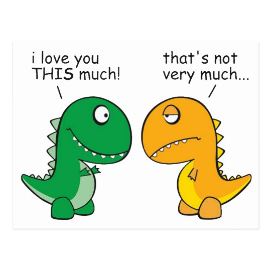 Lustig-t-Rex-klein-ArmCartoon Postkarte | Zazzle.de