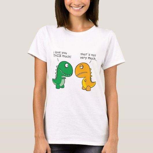 Lustig-t-Rex-klein-ArmCartoon T-Shirt (Vorderseite)