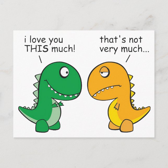 lustig-T-Rex-Kleinwaffen-Cartoon Postkarte (Vorderseite)