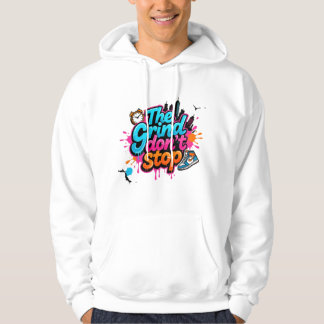 Lustig - The Grind Don't Stop - Graffiti Straße  Hoodie