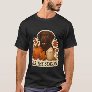 Lustig Tis Die Saison Curly-Coated Retriever Hund  T-Shirt