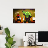 lustig, Toilettenpapier, Superheld, Held, Spaß Poster (Heimbüro)