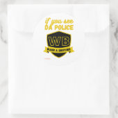 lustig transparenter Rundaufkleber "WARN A BRO..." Runder Aufkleber (Tasche)