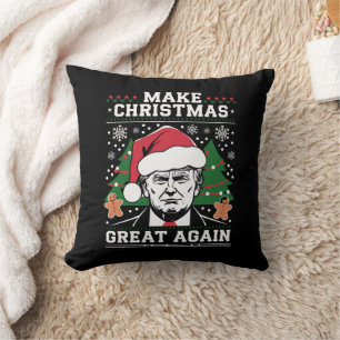 Lustig Trump 2024 Mach Weihnachten wieder großarti Kissen