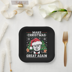 Lustig Trump 2024 Macht Weihnachten wieder großart Pappteller