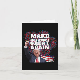 Lustig Trump Machen Feuerwerk Großartig Wieder Neu Karte
