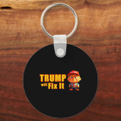 Lustig! Trump wird es richten Ja, das wird er Trum Schlüsselanhänger (Vorderseite)