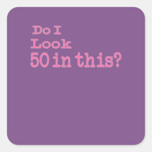 Lustig tue ich suche 50 in diesem 50. quadratischer aufkleber