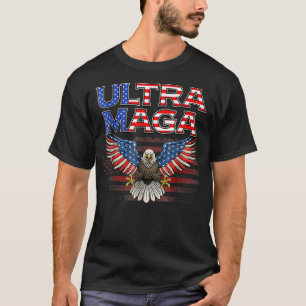 Lustig Ultra Maga Vintage Amerikanische Flagge Ult T-Shirt