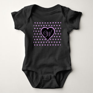 Lustig und frech Rosa Herzen Personalisiert Baby Strampler