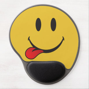 Lustig und niedlich, Zunge Emoji heraus haftend Gel Mousepad