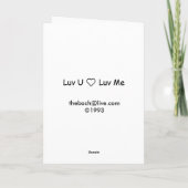 Lustig und schrullig erhalten Sie wohle bald Karte (Rückseite)