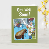 Lustig und schrullig erhalten Sie wohle bald Karte (Gelbe Blume)