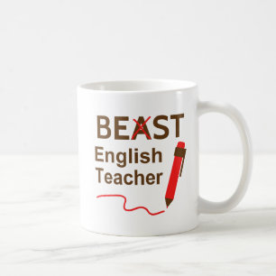 Lustig und Verrückt, Bestie oder beste Englischleh Kaffeetasse