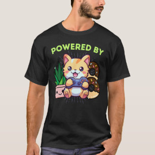 Lustig unterstützt von Gamer-Katze Pflanzen Gaming T-Shirt