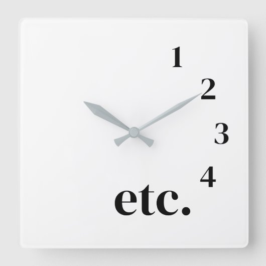 Lustig usw. quadratische wanduhr (Vorderseite)