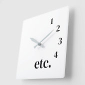 Lustig usw. quadratische wanduhr (Winkel)