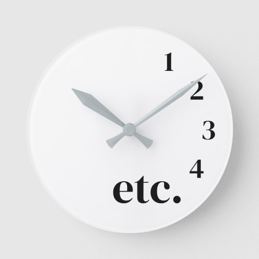 Lustig usw. runde wanduhr (Vorderseite)