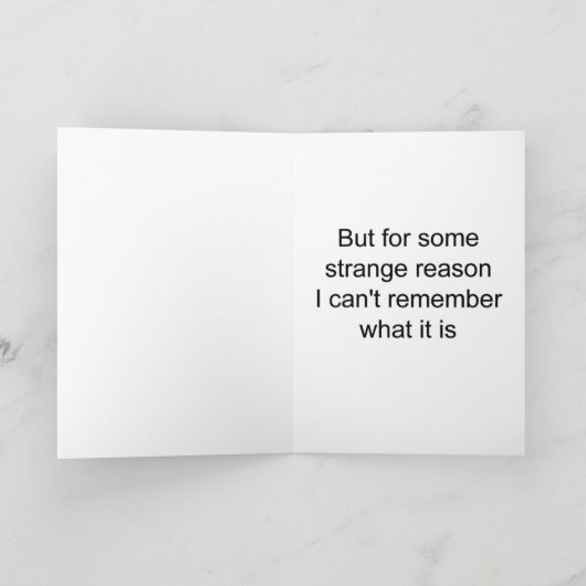 lustig vergessener Geburtstag Karte (Innenseite)