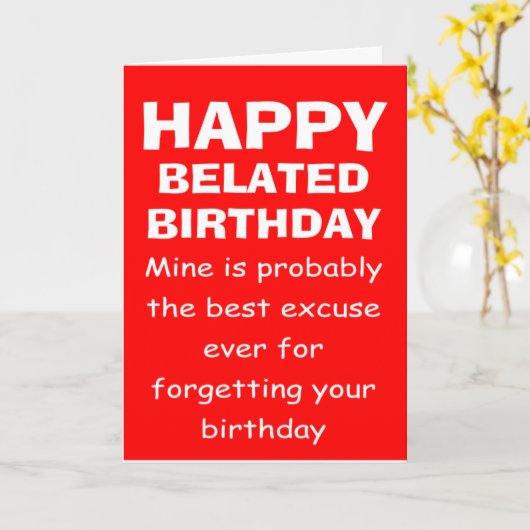 lustig vergessener Geburtstag Karte (Gelbe Blume)